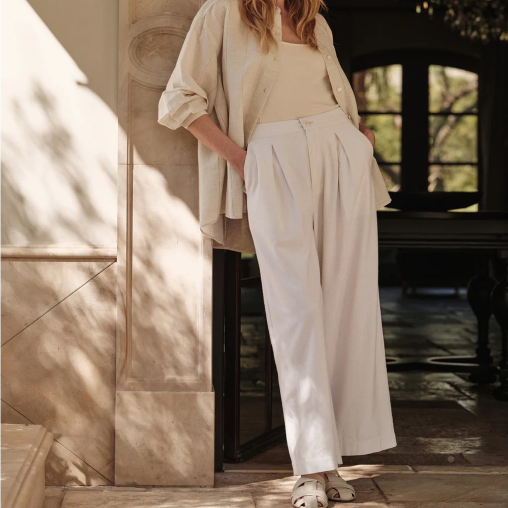 NWT! Jenni Kayne Relaxed Trouser in Ivory - 2
